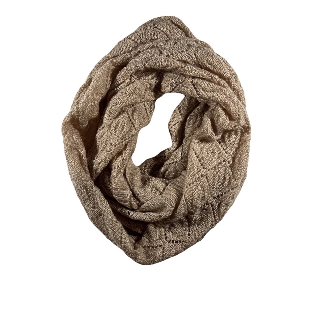 Circle Infinity Scarf Pink Chevron Knit Winter Layering Cozycore Hygge Fall